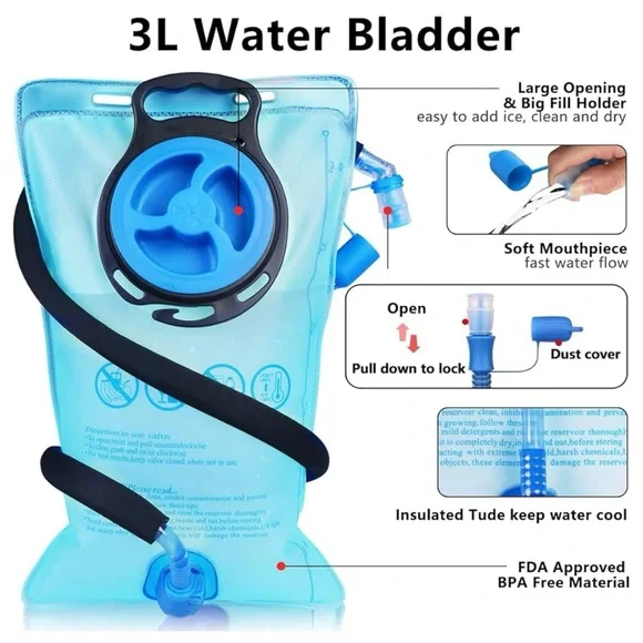 Lunidry Hydration Backpack with bladder NEW without tags - Picture 8 of 8